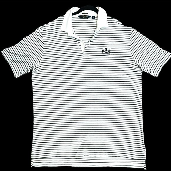 Ralph Lauren Polo Golf Shirt Men XL Performance Pima Blend Striped Baltusrol PGA - Picture 1 of 7